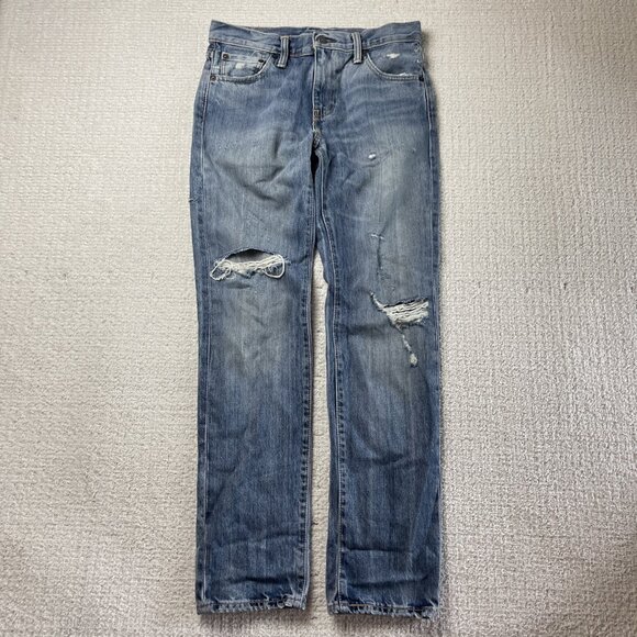 Y2K Grunge Distressed Levi's Size 30 x 32 511 Blue Jeans Faded Punk - Picture 1 of 15